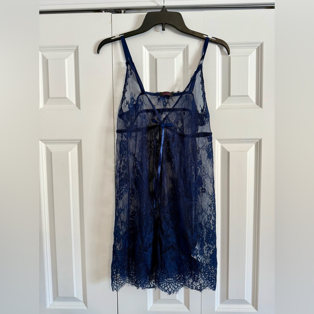 Navy Lace Chemise